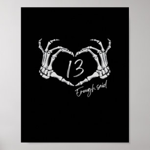 Heart Skeleton Hand Classic Poster