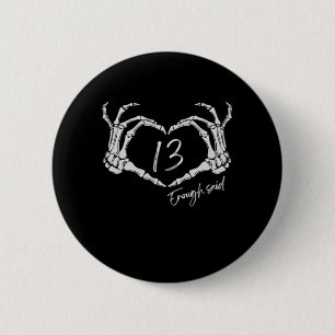 Heart Skeleton Hand Classic Ronde Button 5,7 Cm