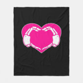 Heart Skeleton Hands Gothic Valentijn Classic Fleece Deken (Voorkant)