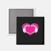 Heart Skeleton Hands Gothic Valentijn Classic Magneet (Voorkant / Achterkant)