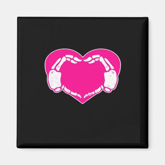 Heart Skeleton Hands Gothic Valentijn Classic Magneet (Voorkant)