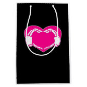 Heart Skeleton Hands Gothic Valentijn Classic Medium Cadeauzakje (Voorkant)