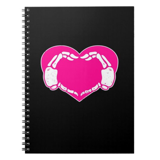 Heart Skeleton Hands Gothic Valentijn Classic Notitieboek (Voorkant)