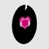 Heart Skeleton Hands Gothic Valentijn Classic Ornament (voorkant)