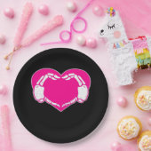 Heart Skeleton Hands Gothic Valentijn Classic Papieren Bordje (Feest)