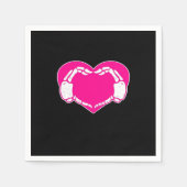 Heart Skeleton Hands Gothic Valentijn Classic Servet (Voorkant)