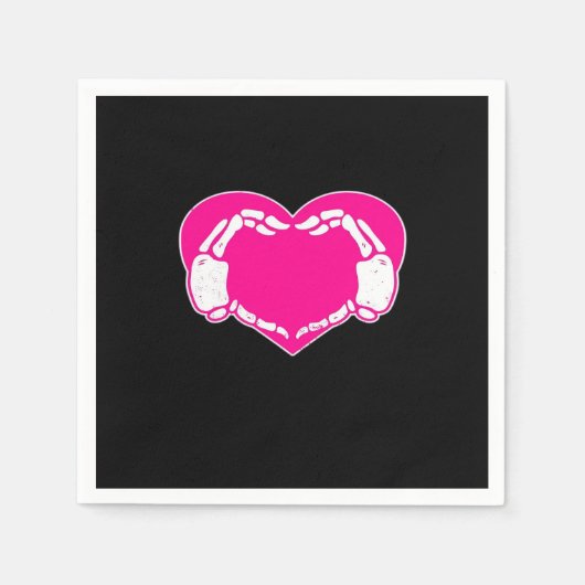 Heart Skeleton Hands Gothic Valentijn Classic Servet (Voorkant)