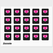 Heart Skeleton Hands Gothic Valentijn Classic Vierkante Sticker (Vel)