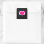 Heart Skeleton Hands Gothic Valentijn Classic Vierkante Sticker (Tas)