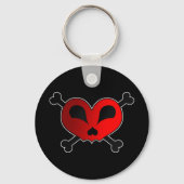 Heart Skull & Crossbones Sleutelhanger (Voorkant)