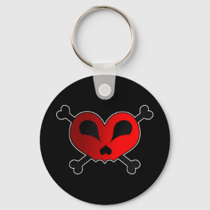 Heart Skull & Crossbones Sleutelhanger