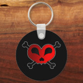 Heart Skull & Crossbones Sleutelhanger (Voorkant)