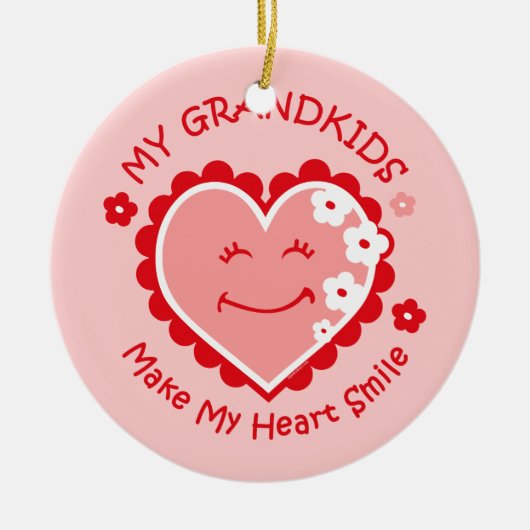 Heart Smile Grandkids Ornament (Voorkant)