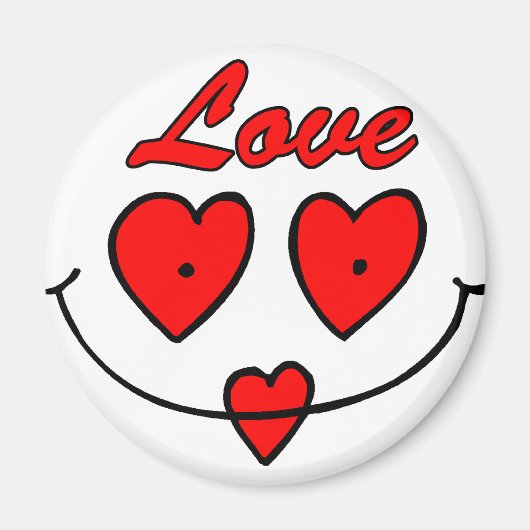 Heart Smiley Face Magneet (Voorkant)
