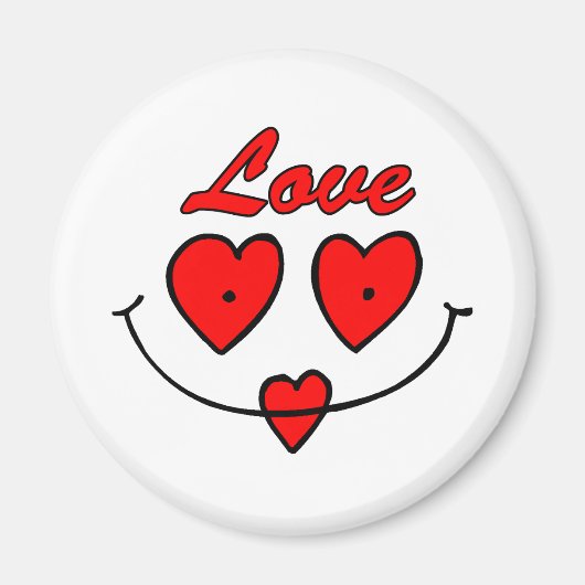 Heart Smiley Face Magneet (Voorkant)