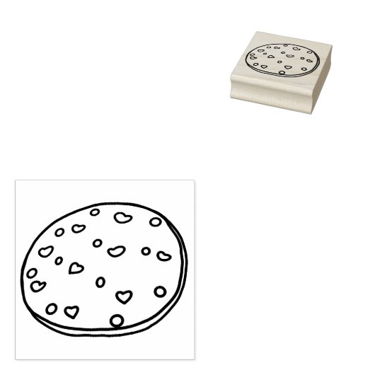 Heart snoep Cookie Rubberstempel (Gestempeld)
