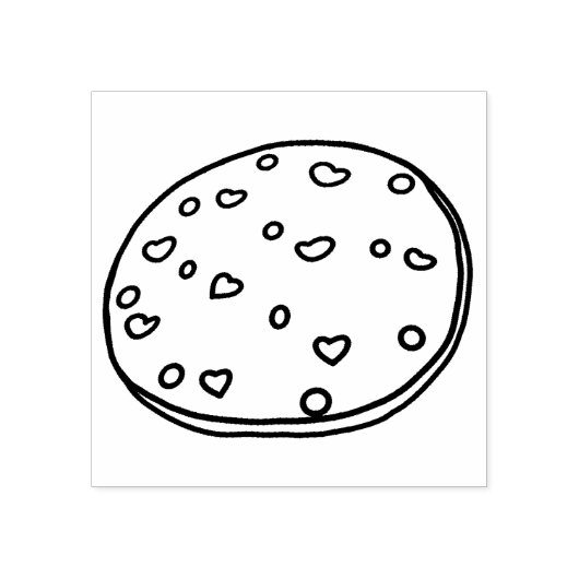 Heart snoep Cookie Rubberstempel (Afrduk)