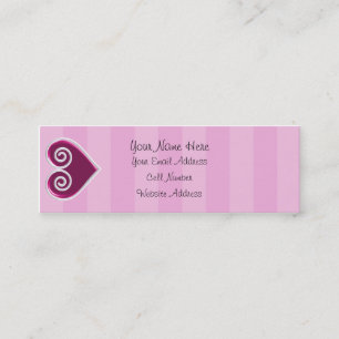 Heart Snoep Skinny Profile Card Mini Visitekaartje