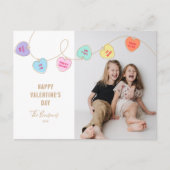 Heart Snoep Valentijnsdag Foto Briefkaart (Voorkant)