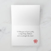 Heart Snowflake Christmas | Rood Feestdagen Kaart (Binnen)