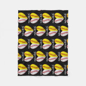 Heart Softball Baseball Mam van beide Moederdag Fleece Deken (Voorkant)