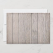 Heart Soned Rustic Wedding Invitation Kaart (Achterkant)