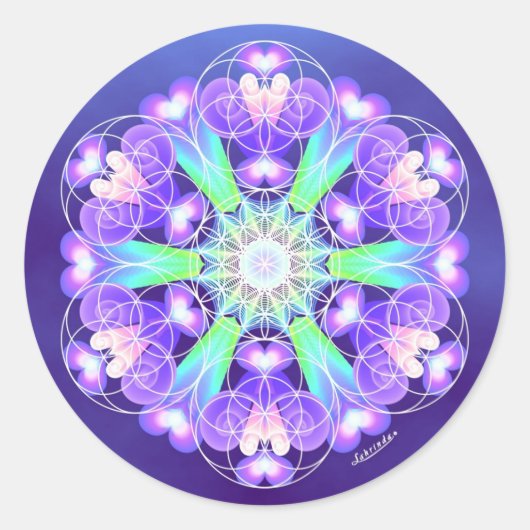 Heart Song Ronde Sticker (Voorkant)