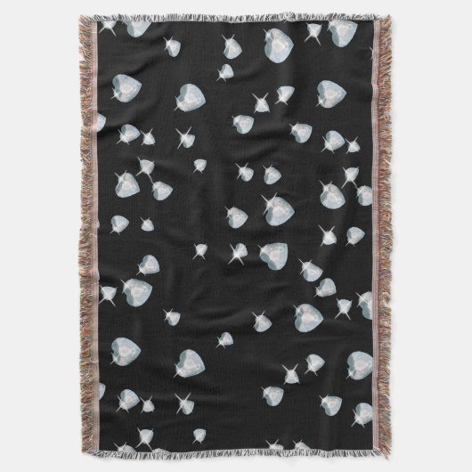 Heart Sparkle Diamonds Deken (Voorkant Verticaal)