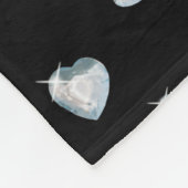 Heart Sparkle Diamonds Fleece Deken (Hoek)