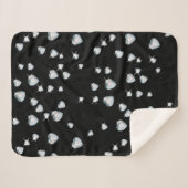 Heart Sparkle Diamonds Sherpa Deken (Voorkant (horizontaal))