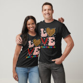 Heart Speech Therapist Life Leopard Pset Red Vale T-shirt (Unisex)