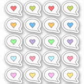 Heart Speech Thought Bubble Quote Herinnering Plan Sticker (Voorkant)