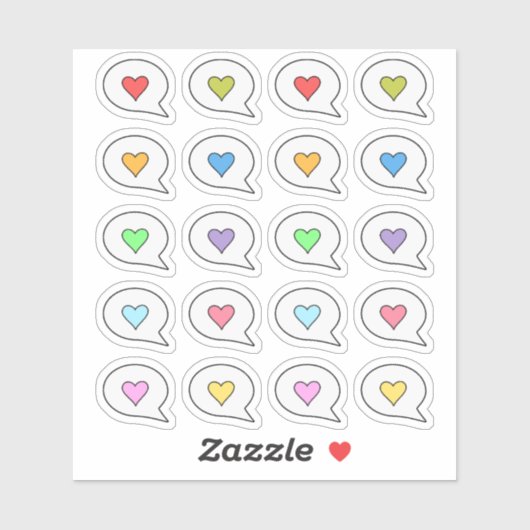 Heart Speech Thought Bubble Quote Herinnering Plan Sticker (Vel)