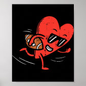Heart Speelling American Football Valentijnsdag Sp Poster (Voorkant)