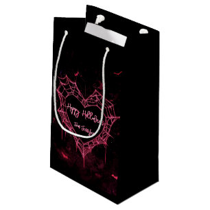 Heart Spider Web Roze Gotische Meisjes Halloween Klein Cadeauzakje