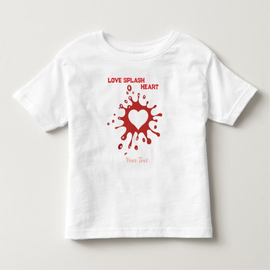 Heart Splash Art – Creative Love Expression Design Kinder Shirts (Voorkant)