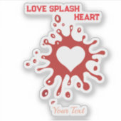 Heart Splash Art – Creative Love Expression Design Sticker (Voorkant)