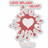 Heart Splash Art – Creative Love Expression Design Sticker (Voorkant)