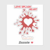 Heart Splash Art – Creative Love Expression Design Sticker (Vel)