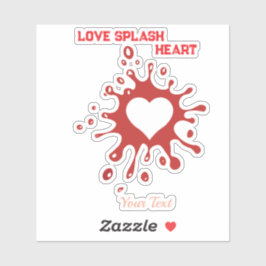 Heart Splash Art – Creative Love Expression Design Sticker