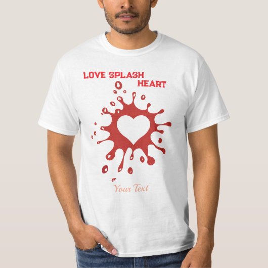 Heart Splash Art – Creative Love Expression Design T-shirt (Voorkant)
