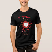 Heart Splash Art – Creative Love Expression Design Tri-Blend Shirt (Voorkant)