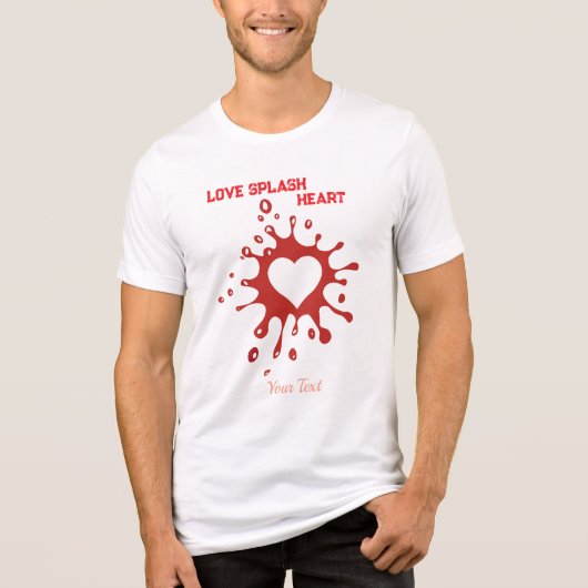 Heart Splash Art – Creative Love Expression Design Tri-Blend Shirt (Voorkant)
