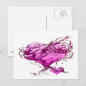 Heart Splash Briefkaart (Voorkant / Achterkant)