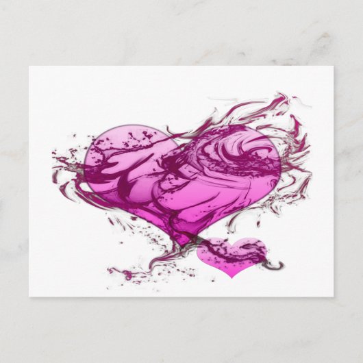 Heart Splash Briefkaart (Voorkant)