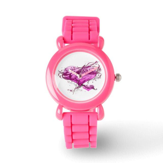 Heart Splash Horloge (Voorkant)