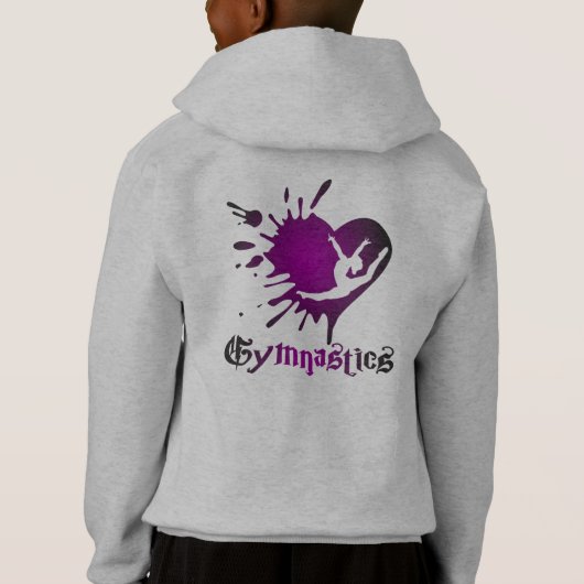 Heart Splat Gymnastics Shirt Hoodie aanpassen (Achterkant)