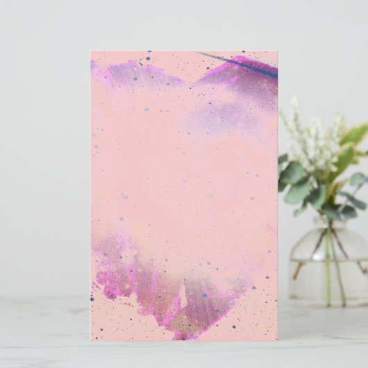 Heart Splatter Briefpapier (Staand voorkant)