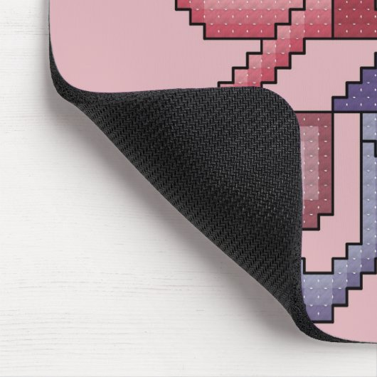 Heart Square Cross Stitch Mousepad Muismat (Hoek)