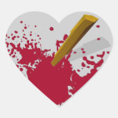 Heart Stake Hart Sticker (Voorkant)